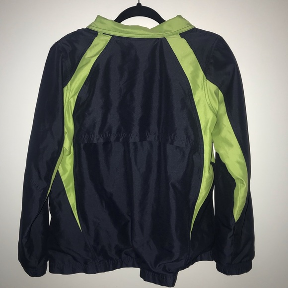 Blue with green winder-breaker material jacket - Picture 4 of 4